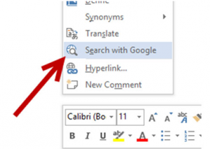 change search engine ms word