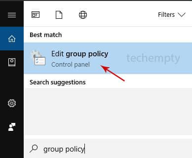 group policy editor