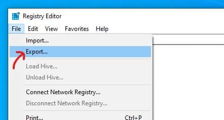 registry backup