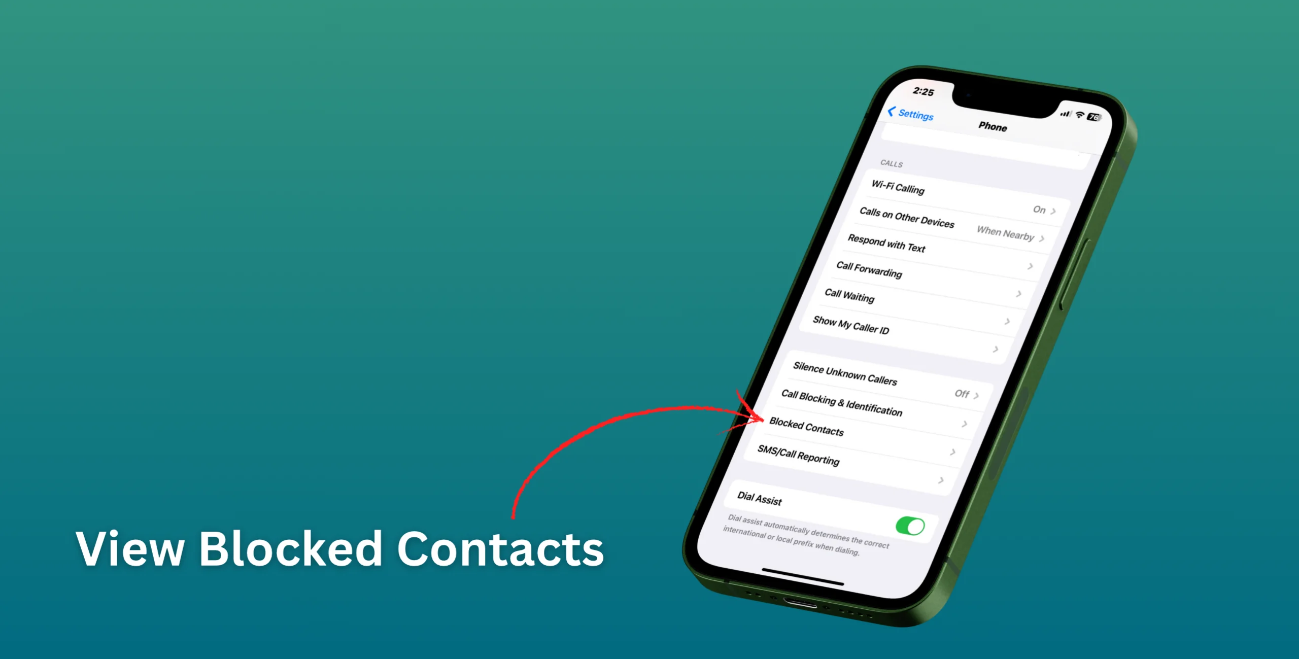 View Blocked Contacts